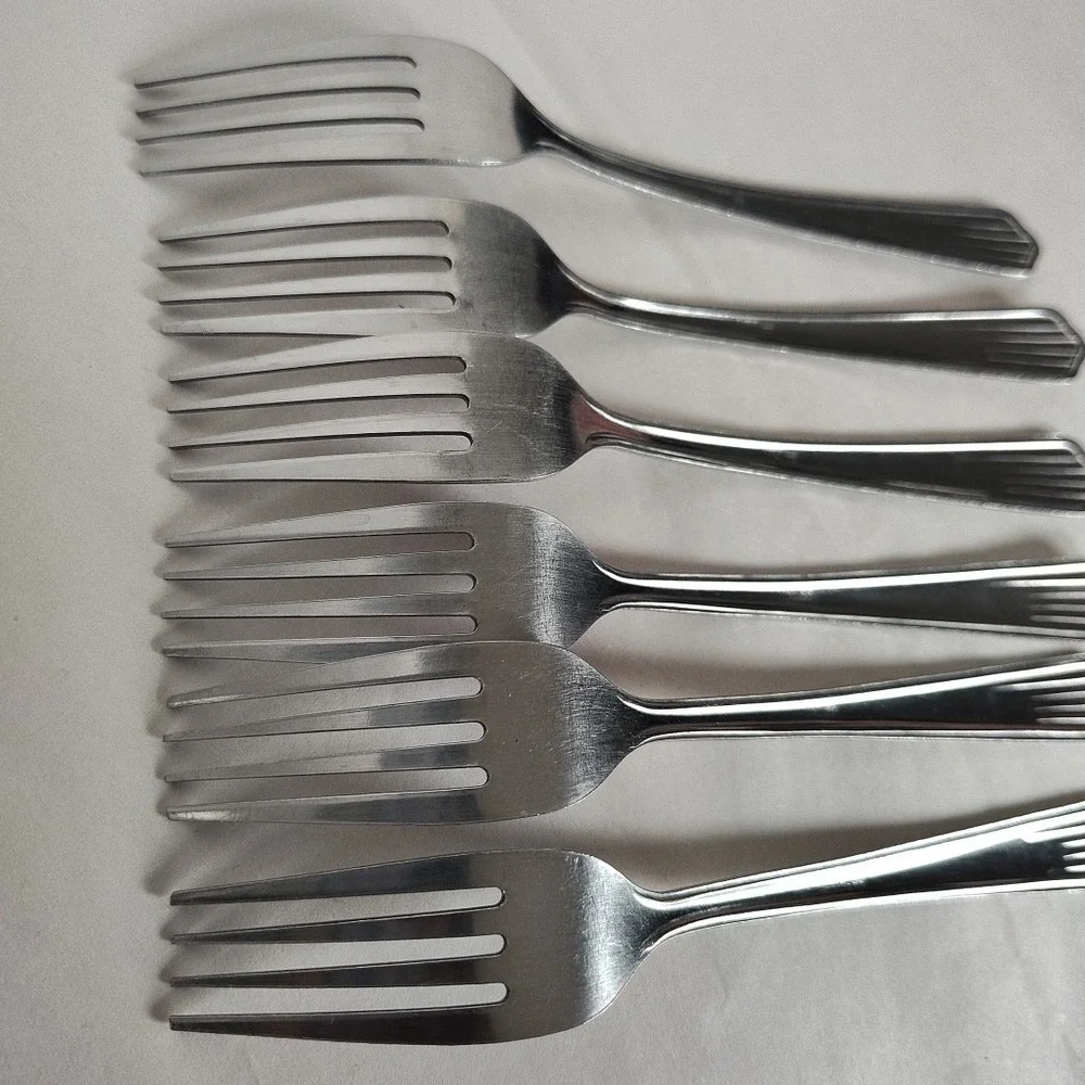 Walco Dinner Forks Stars & Stripes 6 Stainless Steel Forks Vintage Flatware